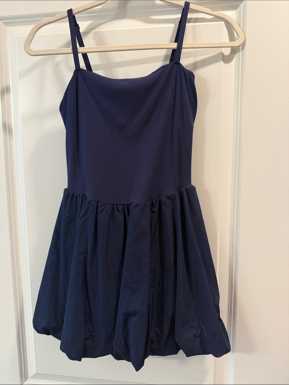 WORN ONCE aerie Navy Ribbed Spaghetti Strap Dress